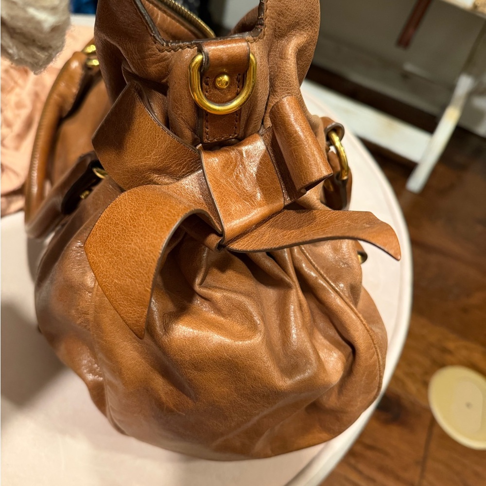 Miu Miu Vitello Lux Bow Bag Satchel - Picture 12 of 17